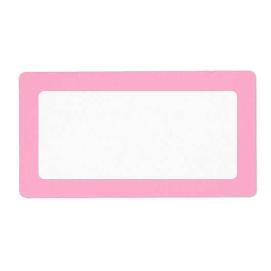 Étiquette Bordure rose clair (Devant)
