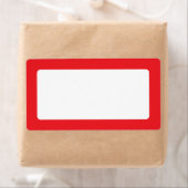 Étiquette Bordure rouge vierge (En situation)