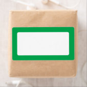 Étiquette Bordure solide verte (En situation)
