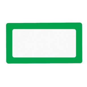 Étiquette Bordure solide verte