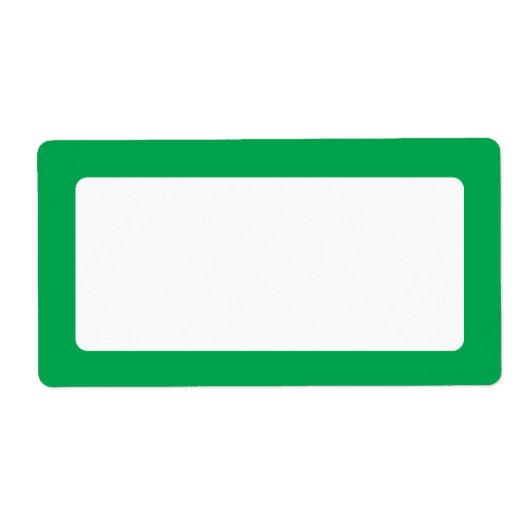 Étiquette Bordure solide verte (Devant)