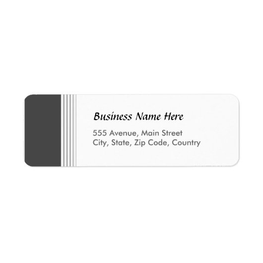 Étiquette Borne noire (Devant)