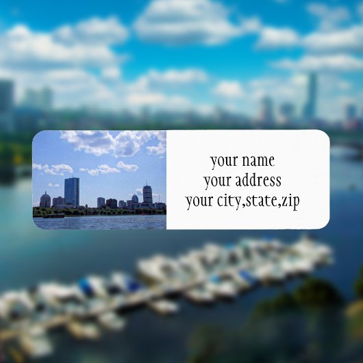 Étiquette Boston De La Rivière Charles