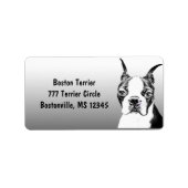 Étiquette Boston Terrier (Devant)