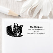 Étiquette Boston Terrier Adresse (En situation)