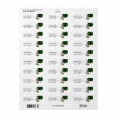 Étiquette Boston Terrier Chien Bulles de Noël Adresse de ret (Feuille entière)