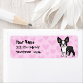 Étiquette Boston Terrier Love (En situation)