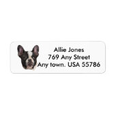 Étiquette Boston Terrier Personnalisé (Devant)