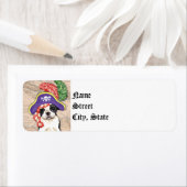 Étiquette Boston Terrier Pirate (En situation)