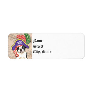 Étiquette Boston Terrier Pirate
