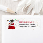 Étiquette Boston Terrier Pup Cadeau Sac retour Adresse (En situation)