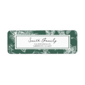 Étiquette Botanical Christmas Return Address Label (Devant)
