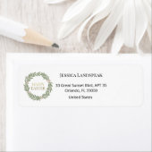 Étiquette Botanical Gold Wreath & Floral Easter (En situation)