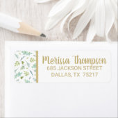 Étiquette Botanical Greenery Chic Adresse de retour (En situation)