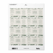 Étiquette Botanical Sage Green Floral Ingredients Product (Feuille entière)