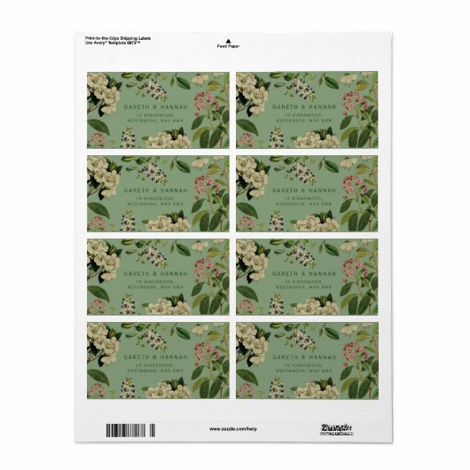 ÉTIQUETTE BOTANIQUE (Feuille entière)