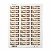 Étiquette Botanique Boho Rustique Woodgrain Adresse de retou (Feuille entière)