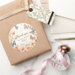 Étiquette botanique chic rustique pour cadeaux de
