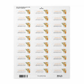 Étiquette Botanique Citrus Orange Baby shower Adresse de ret (Feuille entière)