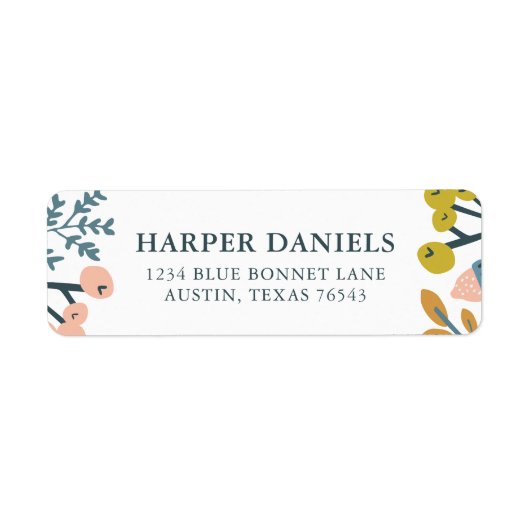 Étiquette Botanique d'automne (Devant)