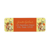 Étiquette Botanique de champignons à l'aquarelle vintage (Devant)