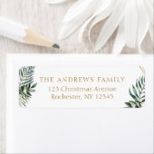 Étiquette Botanique de Noël spécifique au client (En situation)