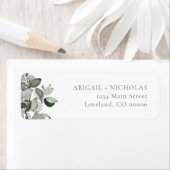 Étiquette Botanique Eucalyptus Adresse de retour (En situation)