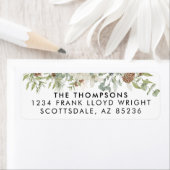 Étiquette Botanique Eucalyptus Verdure Noël personnalisé (En situation)