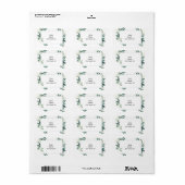 Étiquette Botanique feuille verte aquarelle (Feuille entière)