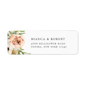 Étiquette Botanique Forêt Florale Adresse de retour (Devant)