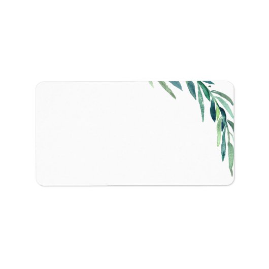 Étiquette Botanique gras | Adresse vide (Devant)