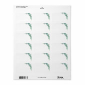 Étiquette Botanique gras | Adresse vide (Feuille entière)