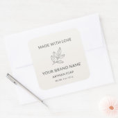 Étiquette botanique minimaliste artisanale fabriqu (Enveloppe)