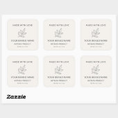 Étiquette botanique minimaliste artisanale faite à (Feuille)
