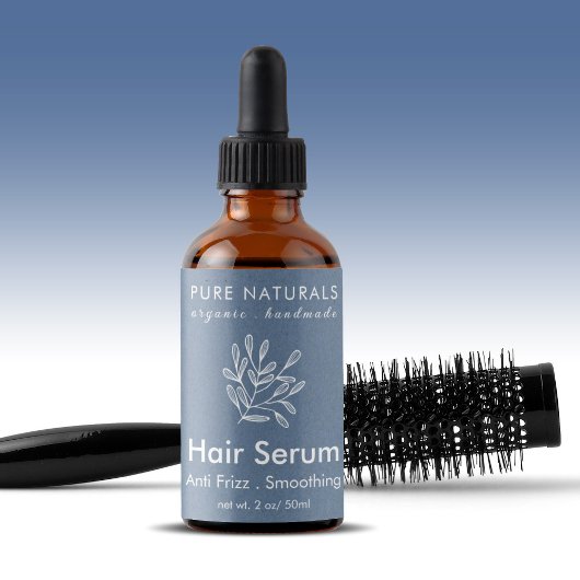 Étiquette Botanique moderne Neutral Bleu Produit naturel