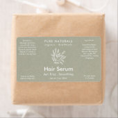 Étiquette Botanique moderne Neutral Vert Produit naturel (En situation)