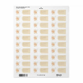 Étiquette Botanique Rustique Boho floral chaud (Feuille entière)