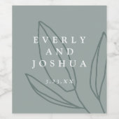 Étiquette Botanique Simple De Vin De Pierre (Étiquettes simples)