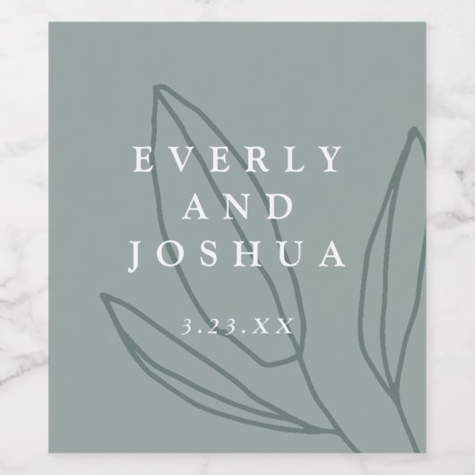 Étiquette Botanique Simple De Vin De Pierre (Étiquettes simples)