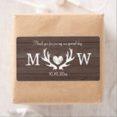 Étiquette Botte de cerf de campagne mariage bouteille d'eau  (En situation)