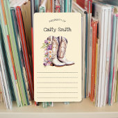 Étiquette Bottes blanches avec fleurs propriété de