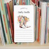 Étiquette Bottes blanches avec fleurs propriété de