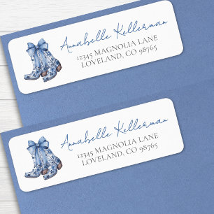 Étiquette Bottes de cowboy de retour à l'adresse rurale