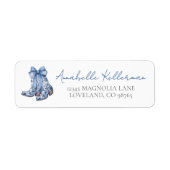 Étiquette Bottes de cowboy de retour à l'adresse rurale (Devant)