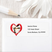 Étiquette Bottes en cuir blanc du coeur avec chaîne or (En situation)