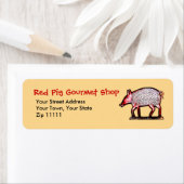 Étiquette Boucher de porc rouge, Grill, Gourmet (En situation)