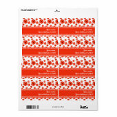 Étiquette Bouches rouges (Feuille entière)