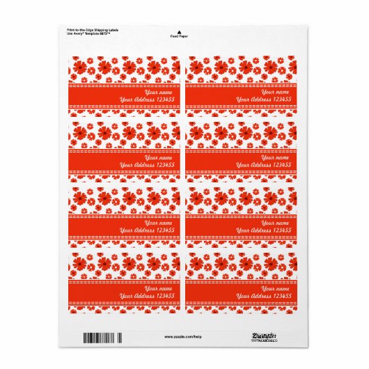 Étiquette Bouches rouges (Feuille entière)