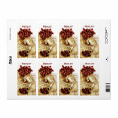 Étiquette bouchons, tire-bouchon et bouteille de vin de rais (Feuille entière)