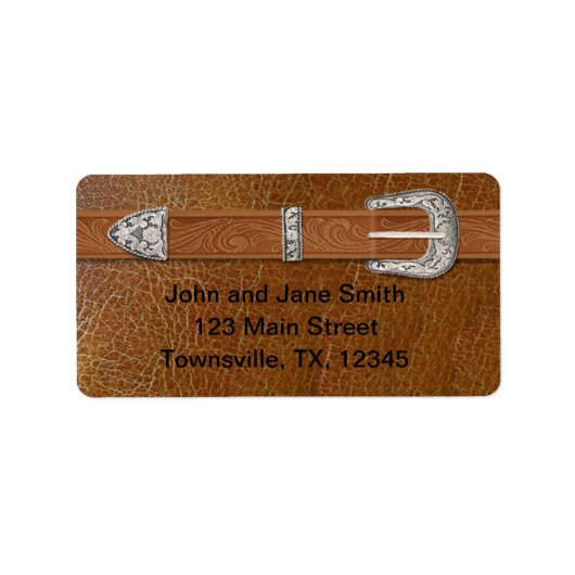 Étiquette Boucle d'argent et cuir (Devant)